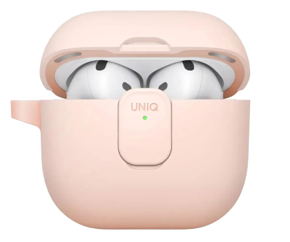 Etui na słuchawki Uniq Etui  Clyde do AirPods 4 Lock Case różowy